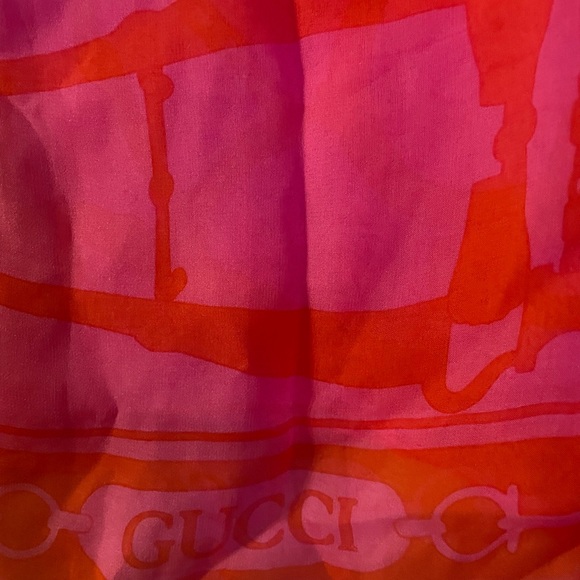 Gucci long  line colorful scarf - Picture 1 of 3